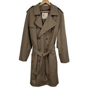 Misty Harbor Classic Trench Coat Mens 46L Tan w/ Removeable Lining